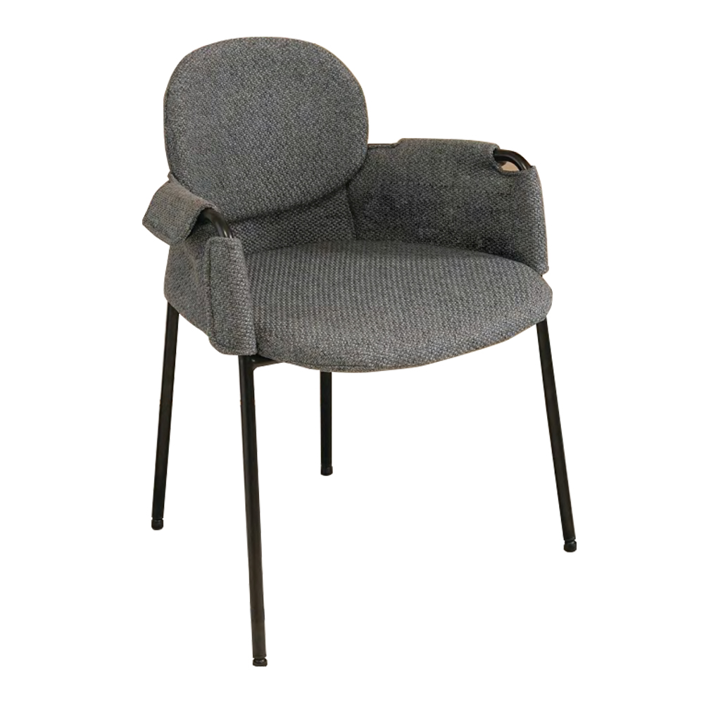 Dining Chair Fabric with Metal Black Powder Coating Legs HTC0201 | HOMETREE