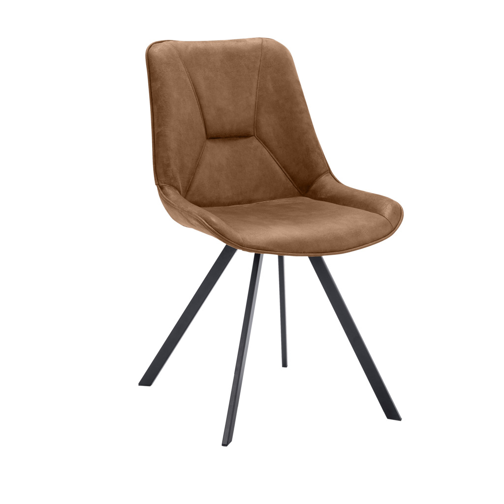 Dining Chair Fabric with Metal Black Powder Coating Legs HTC0165 | HOMETREE