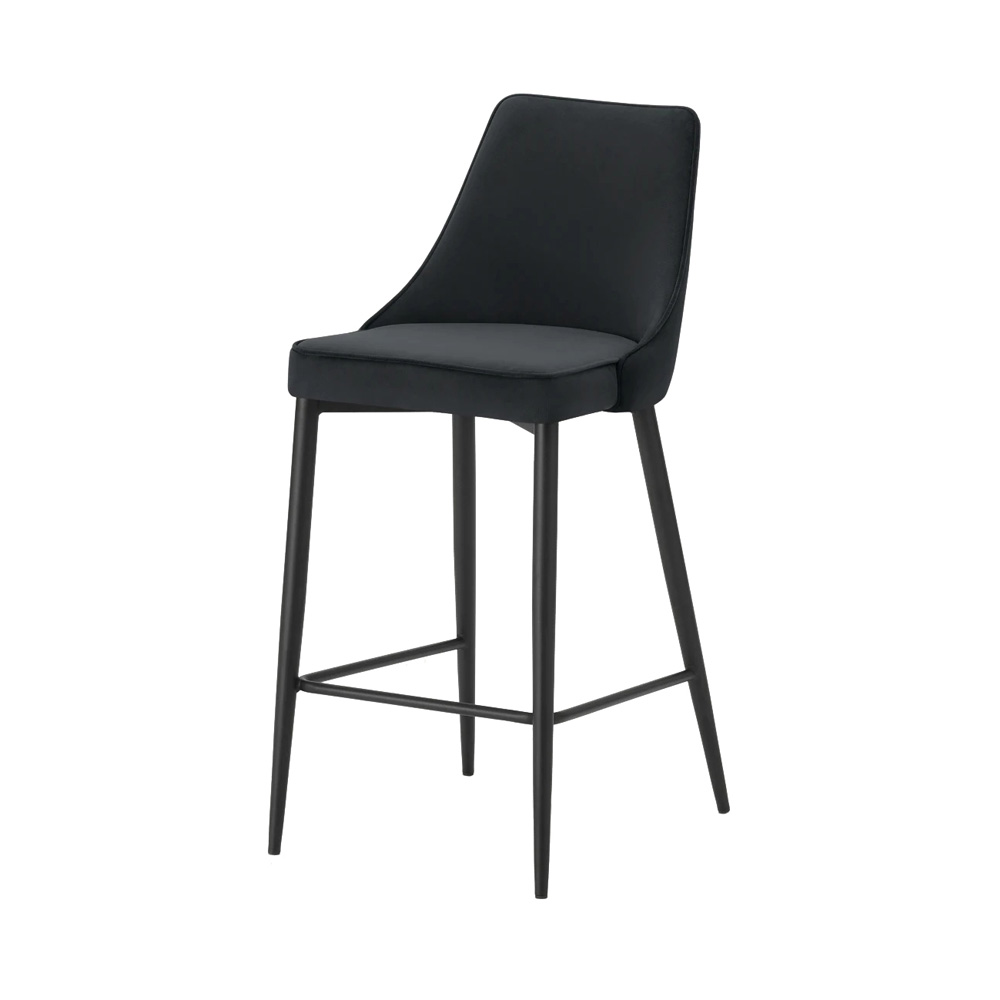 Bar Stool Velvet with Metal Black Powder Coating Legs HTB0024 | HOMETREE