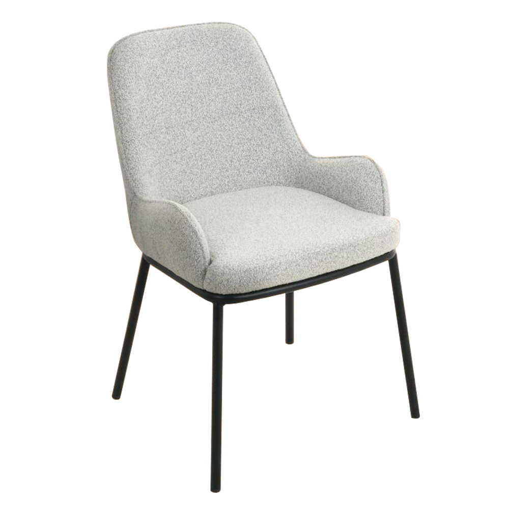 Dining Chair Fabric with Metal Black Powder Coating Legs HTC0154 | HOMETREE