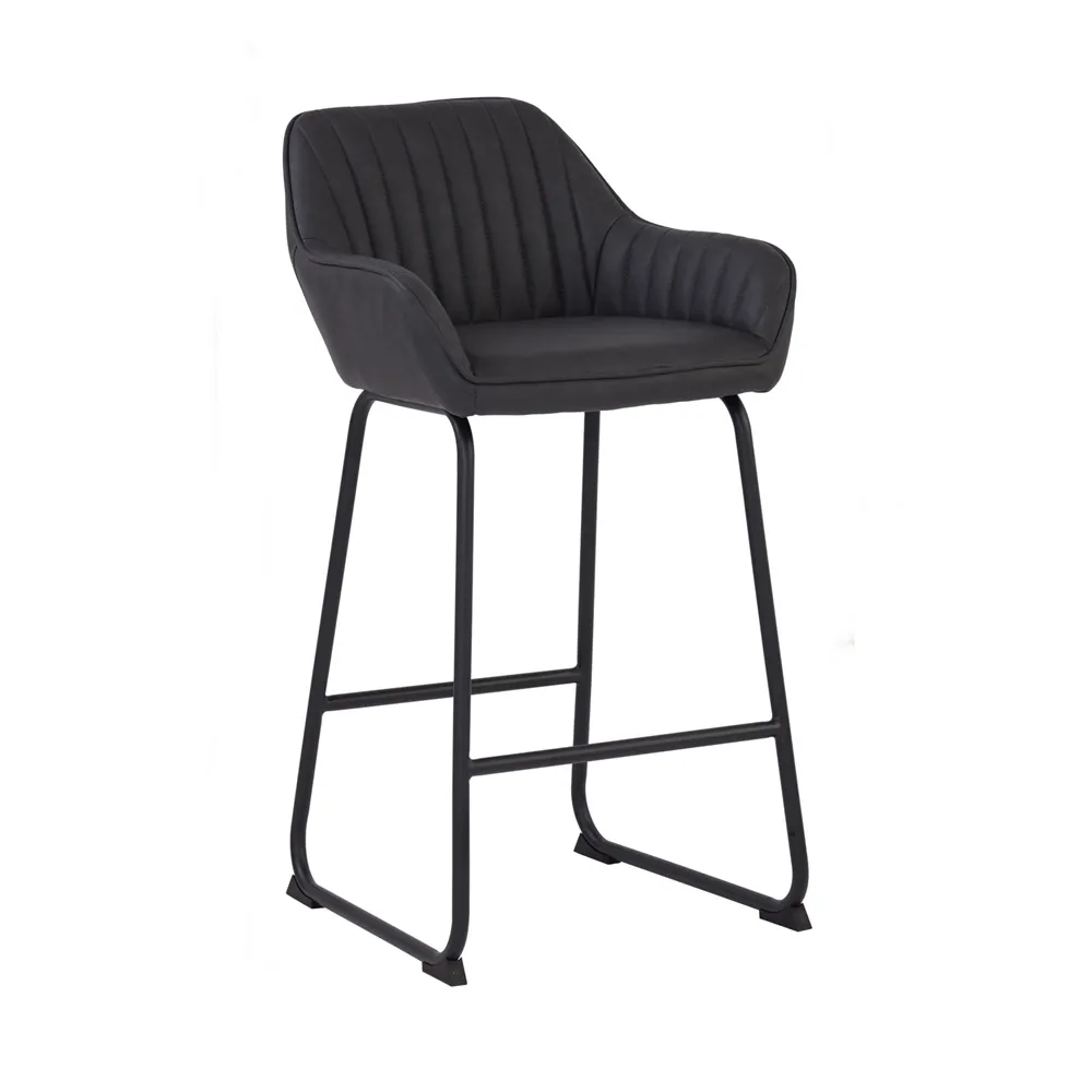 Bar Stool FENGMA PU with Metal Black Powder Coating Legs HTB0004 | HOMETREE