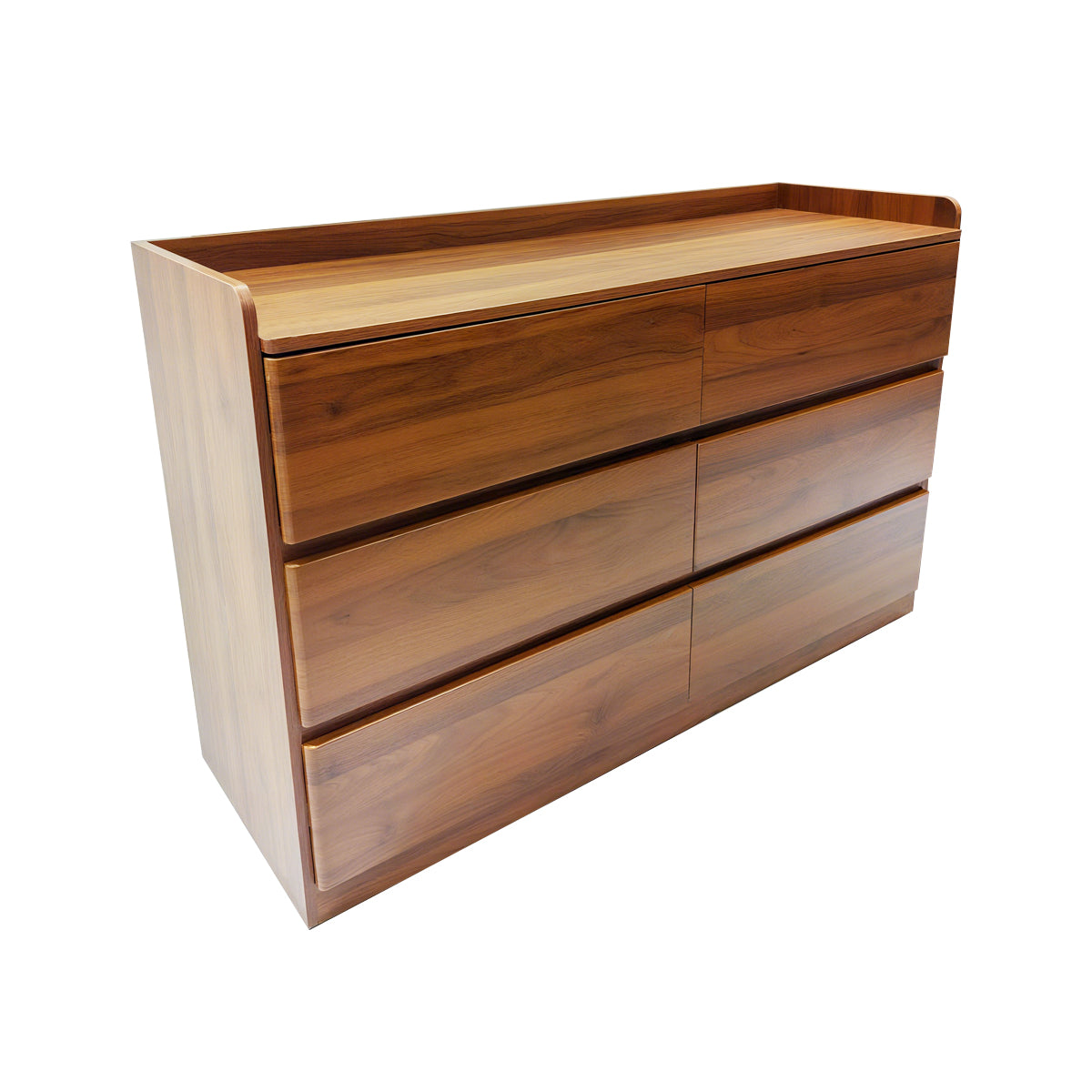 Chest of 6 drawers Walnut texture