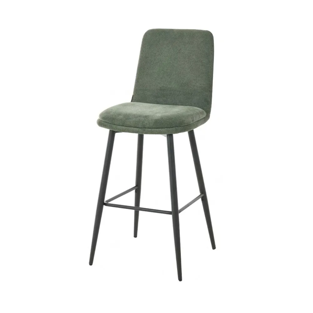 Bar Stool Velvet with Metal Black Powder Coating Legs HTB0034 | HOMETREE