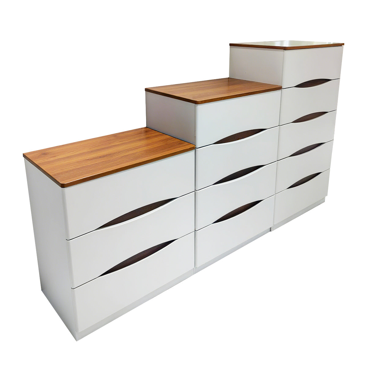 Chest of 5 drawers Walnut texture