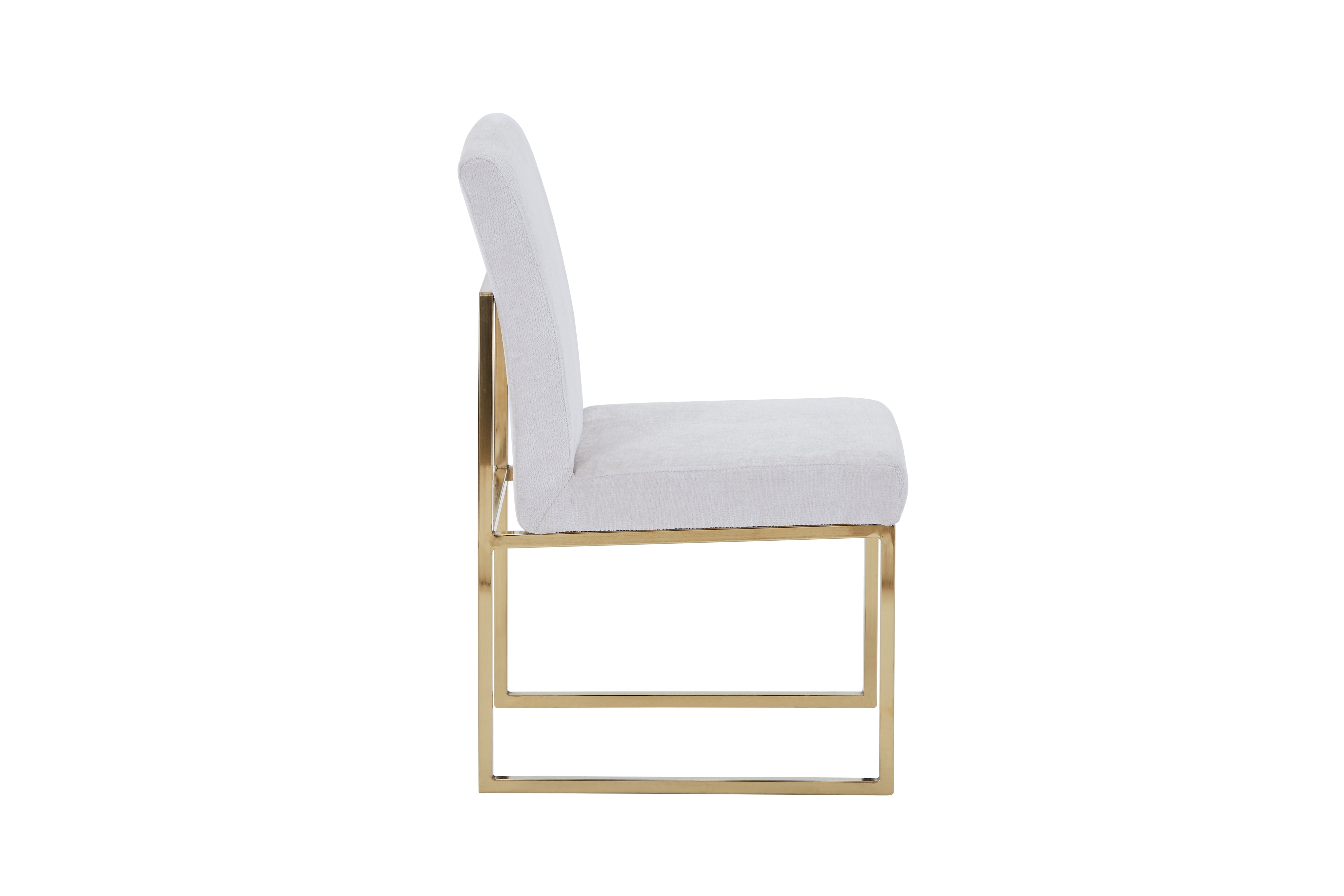Gold Chromed Dining Chair HTC813 (2 Chairs)| Fondhouse