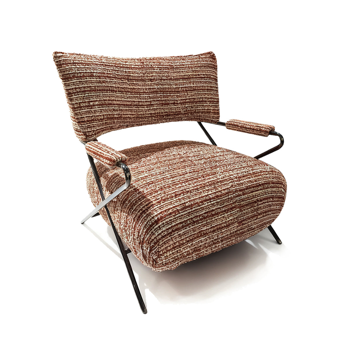 Armchair Red Linen LKX005ACSY | LEUKHOME