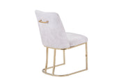 Gold Chromed Dining Chair HT08(2 Chairs) | Fondhouse