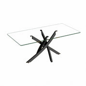 Coffee Table Rectangular Glass LKC198CTAWS | FONDHOUSE