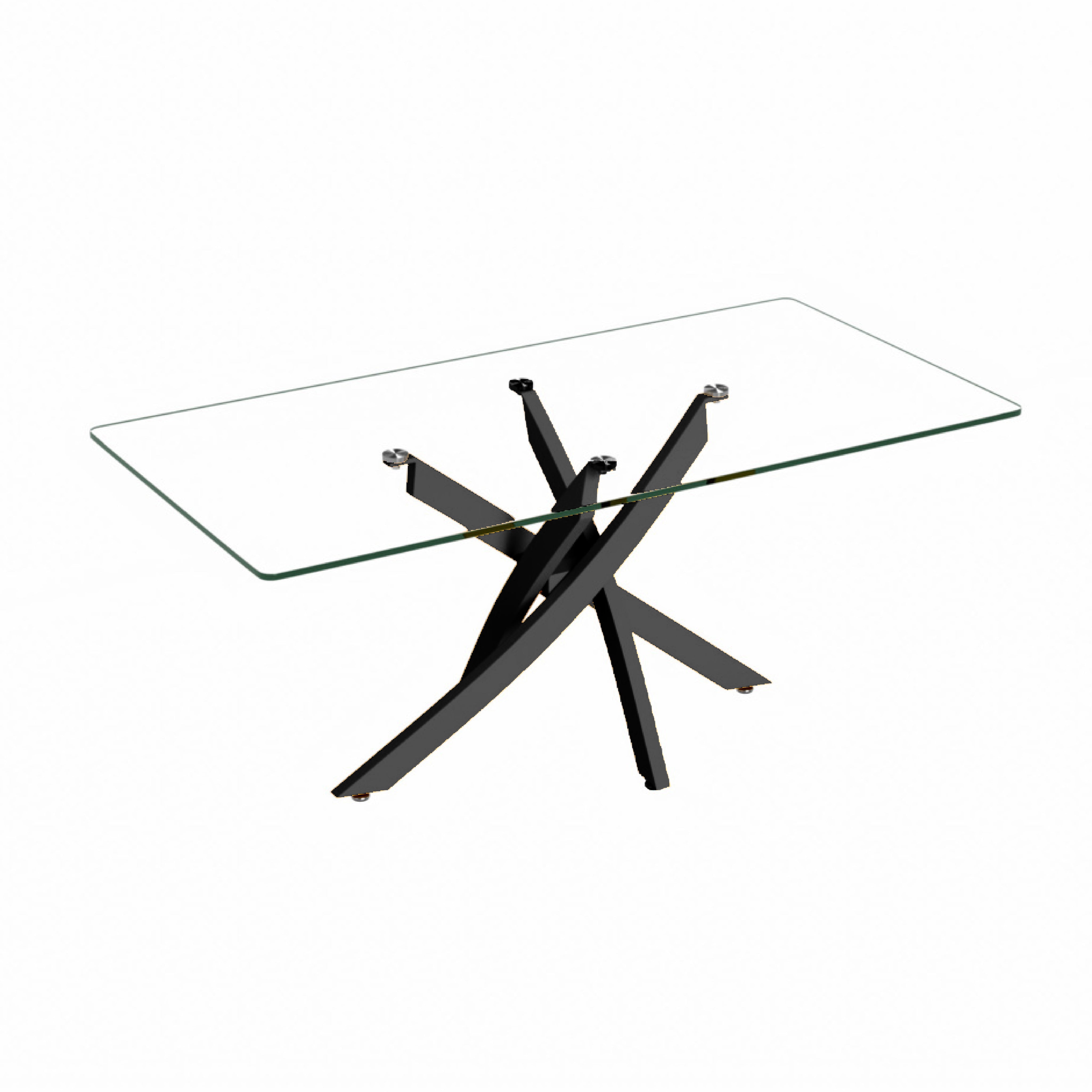 Coffee Table Rectangular Glass LKC198CTAWS | FONDHOUSE