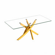 Coffee Table Rectangular Glass LKC198CTAWS | FONDHOUSE