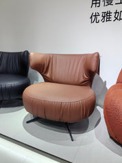 Armchair Brown Leather LKX009ACSY | LEUKHOME