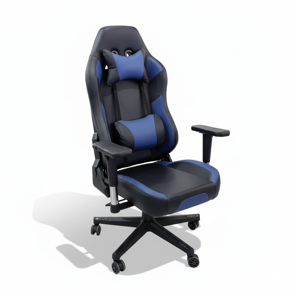 Gaming Chair Blue Adjustable Height (1 Chair) LKG009GCYN | LEUKHOME