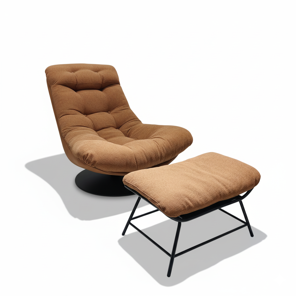 Armchair Orang With Footstool LKX002ACSY | LEUKHOME