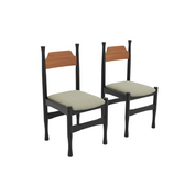 Dining Chair (2 Chairs) LKD039DCAYG | LEUKHOME