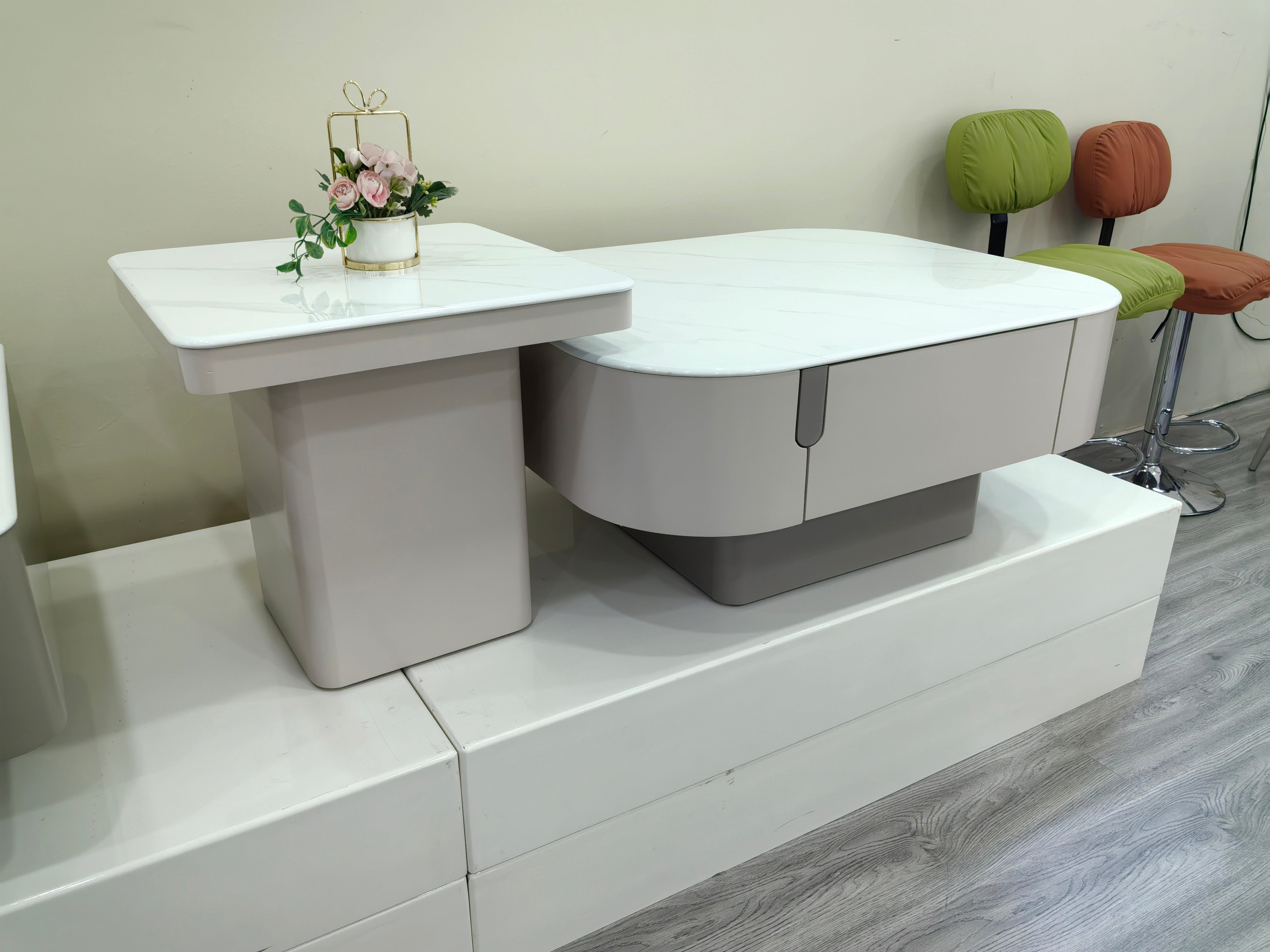 Coffee Table Artificial Stone Baking Paint LKL065CTJKN | LEUKHOME