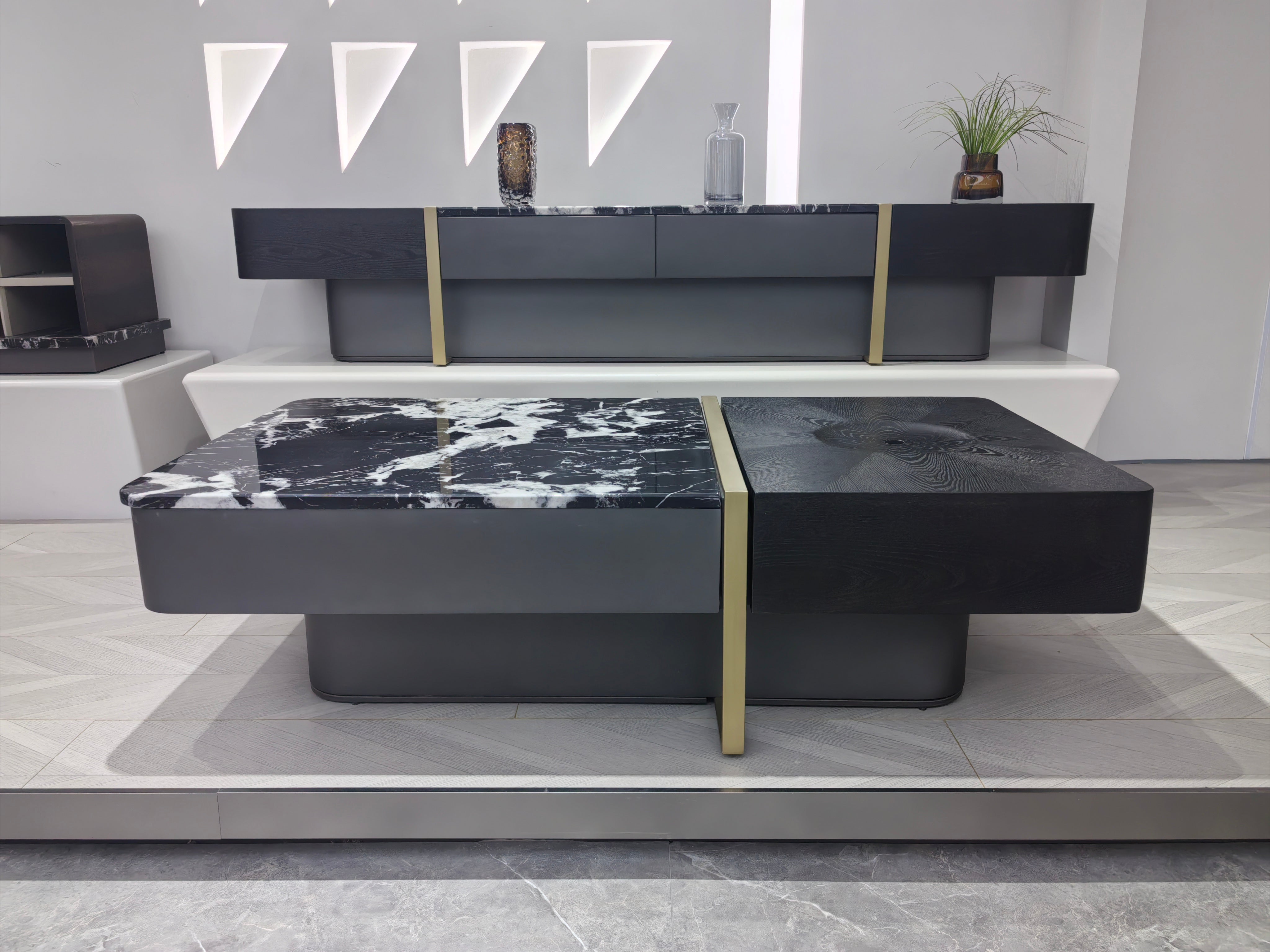 TV Stand Artificial Stone LKL020TSZZ | LEUKHOME