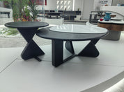 Coffee Table Artificial Stone Wood Veneer LKL025CTZZ | LEUKHOME