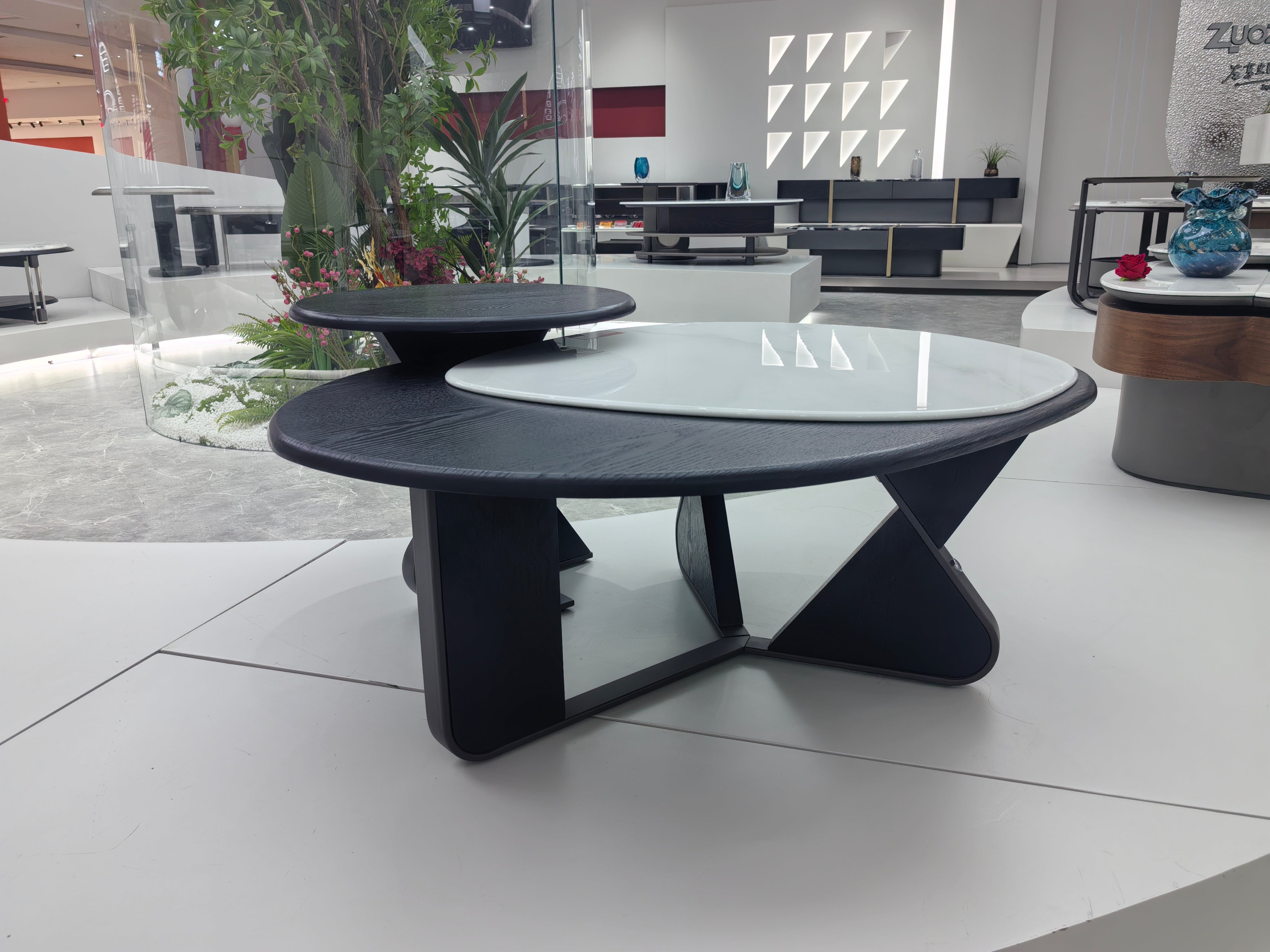 Coffee Table Artificial Stone Wood Veneer LKL025CTZZ | LEUKHOME