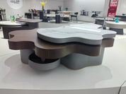 Coffee Table Artificial Stone Wood Veneer LKL028CTZZ | LEUKHOME