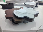 Coffee Table Artificial Stone Wood Veneer LKL028CTZZ | LEUKHOME