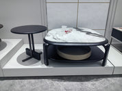 Coffee Table Artificial Stone Wood Veneer LKL072CTZZ | LEUKHOME