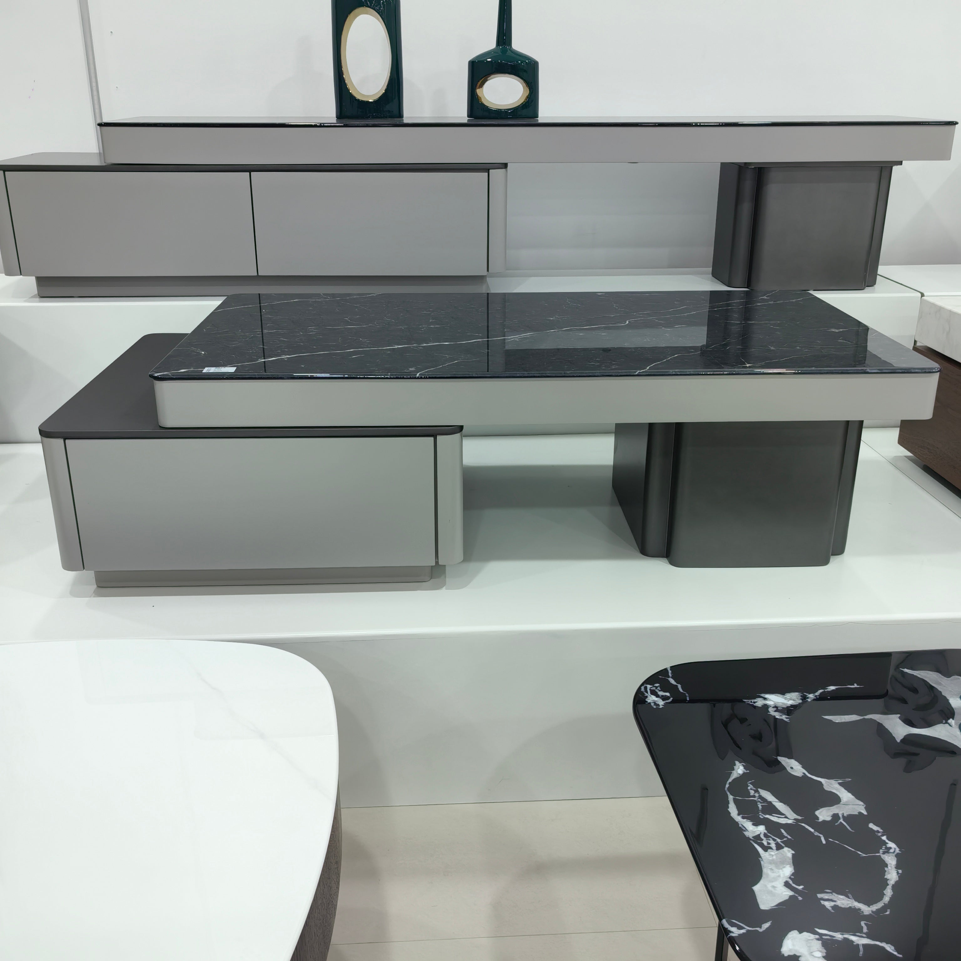 TV Stand Artificial Stone Baking Paint LKLM1505TSFH | LEUKHOME