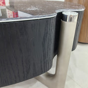 Coffee Table Artificial Stone Wood Veneer LKLM3333CTFH | LEUKHOME