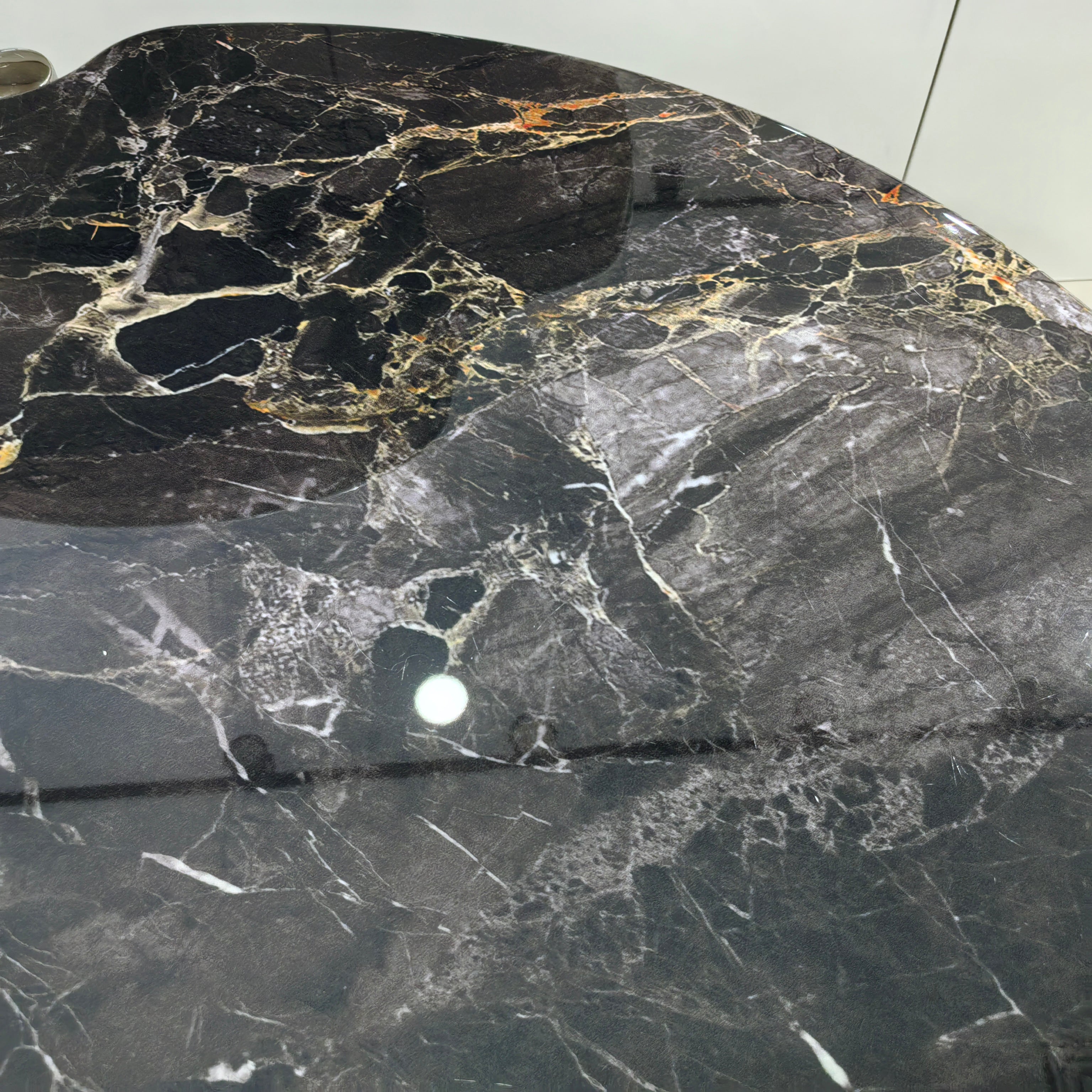 Coffee Table Artificial Stone Wood Veneer LKLM3333CTFH | LEUKHOME