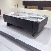 Coffee Table Artificial Stone Wood Veneer LKL037CTAYG | LEUKHOME