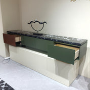 TV Stand Marble Baking Paint Wood Veneer LKL045TSAYG | LEUKHOME