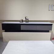 TV Stand Imitation Marble Baking Paint Wood Veneer LKL049TSAYG | LEUKHOME