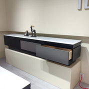 TV Stand Imitation Marble Baking Paint Wood Veneer LKL049TSAYG | LEUKHOME