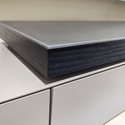 TV Stand Sintered Stone Baking Paint Wood Veneer LKL051TSAYG | LEUKHOME