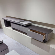 TV Stand Artificial Stone Baking Paint Wood Veneer LKL053TSAYG | LEUKHOME