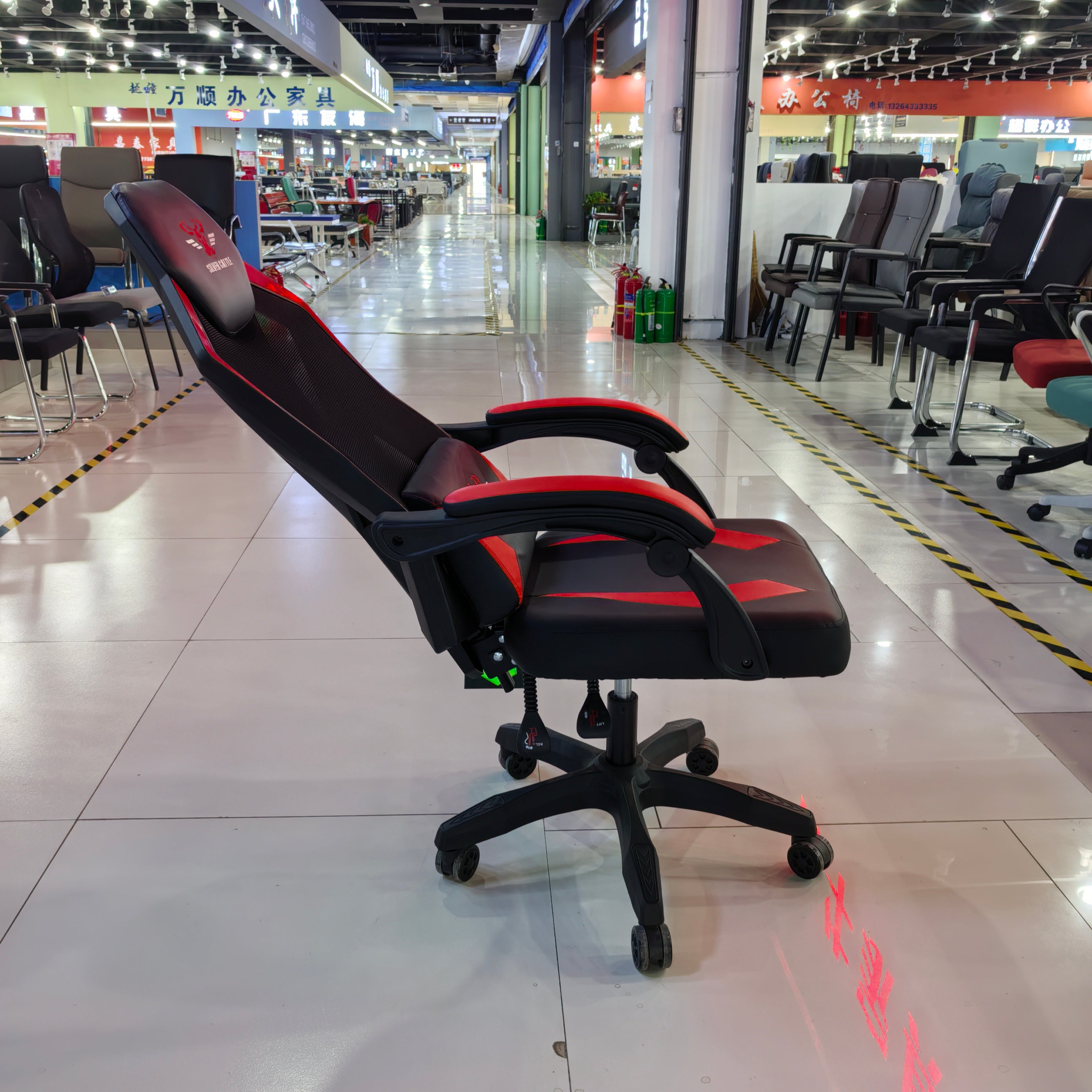 Игровое кресло, красное, регулируемое по высоте (1 стул) LKG001GCYN | LEUKHOME