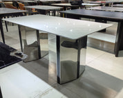 Dining Table Marble Stainless Steel LKD100DTHX | LEUKHOME