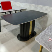 Dining Table Super Crystal Carbon Steel LKD107DTHX | LEUKHOME