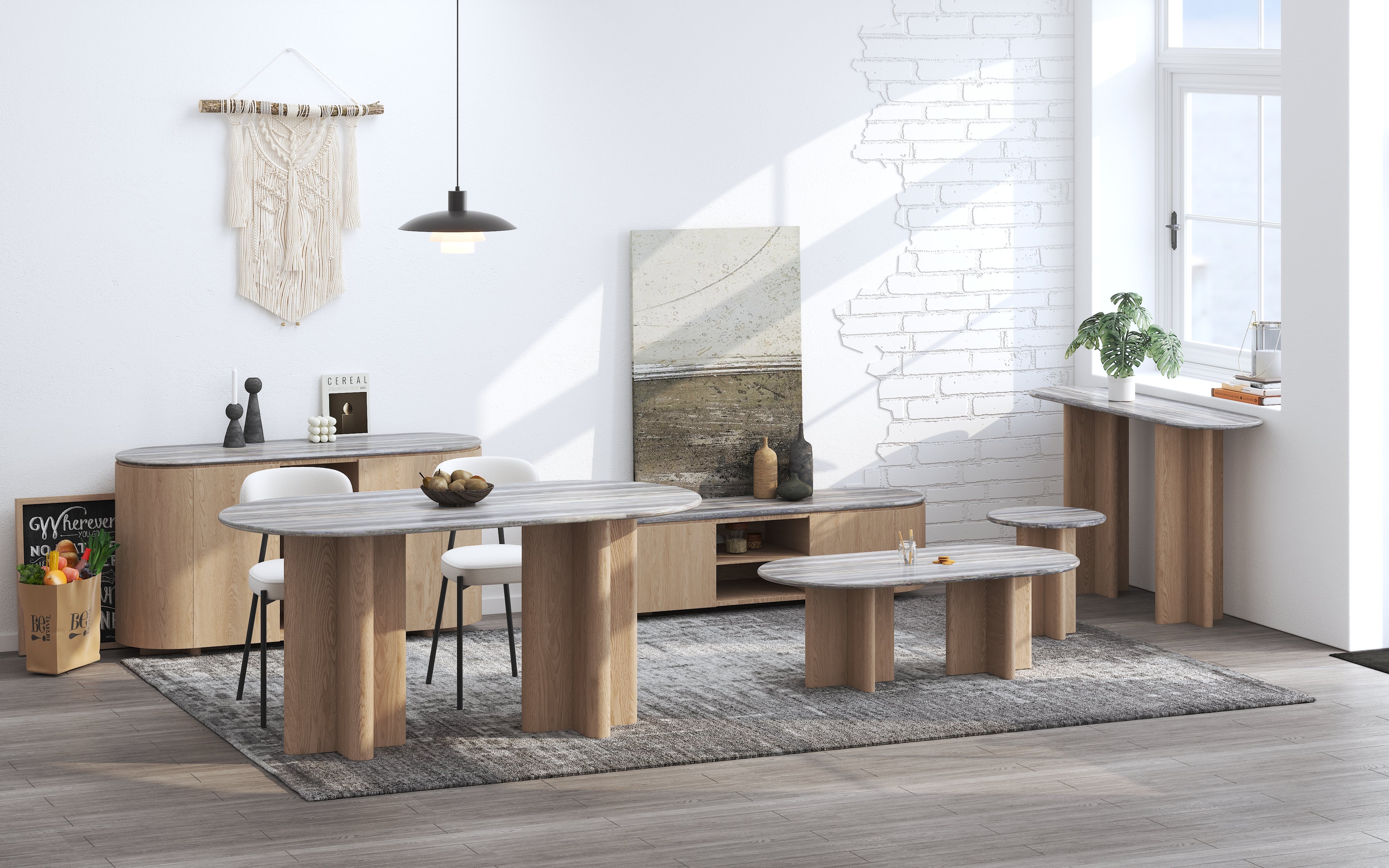 Console Table Marble Texture AYP080 | AOYA