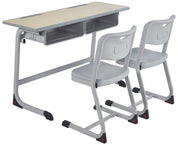 Double Desk and Chair, 1 Set (1 Table+2 Chairs) LKS101DKTSL | LEUKHOME
