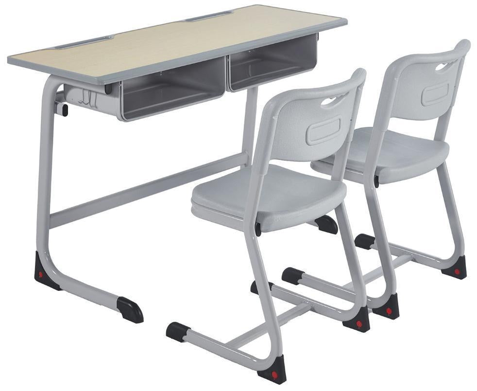 Double Desk and Chair, 1 Set (1 Table+2 Chairs) LKS101DKTSL | LEUKHOME