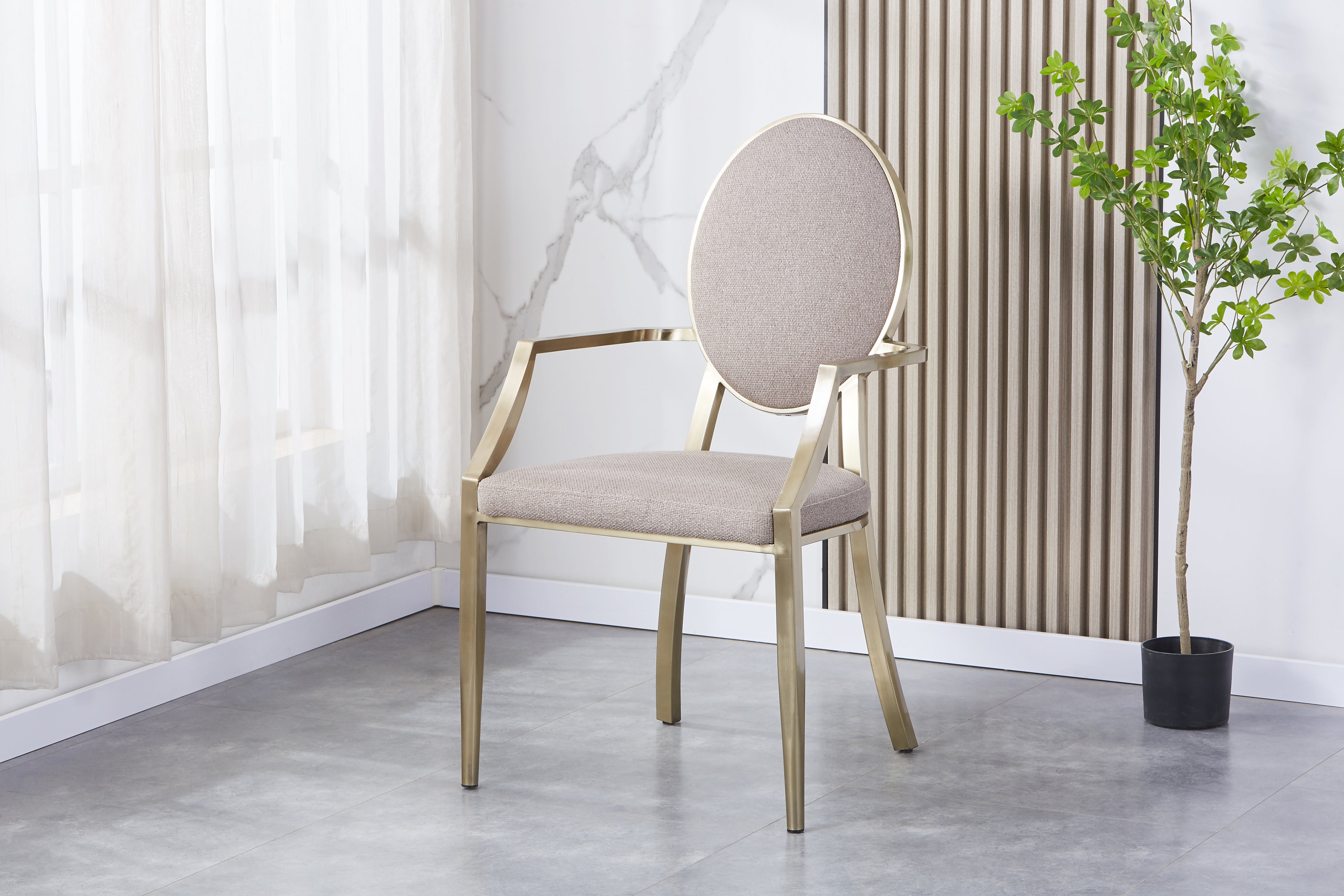 Stainless Steel Frame Dining Chair HTC803 | Fondhouse