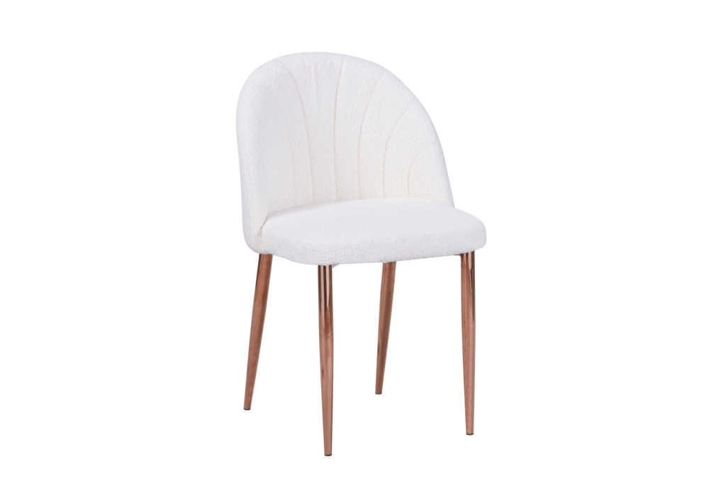 Dining Chair Fabric with Metal Gold Chromed Legs HTC0622 | HOMETREE