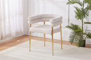Gold Chromed Dining Chair HT04 | Fondhouse