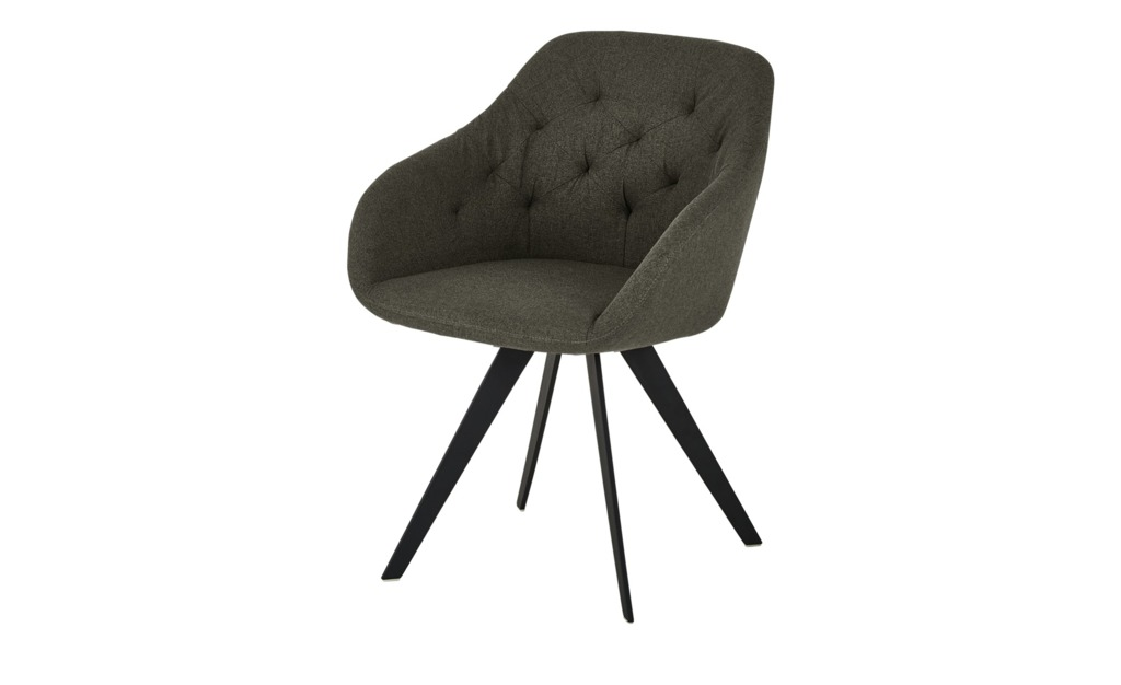 Dining Chair Fabric with Metal Black Powder Coating Legs HTC0251 | HOMETREE