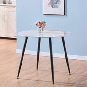Round Marble Dining Table 90x90cm AWS135UK | LEUKHOUSE