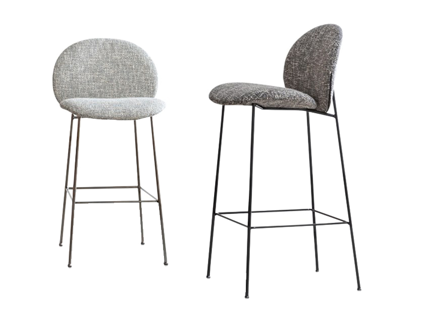 Bar Stool Fabric with Metal Black Powder Coating Legs HTB0001 | HOMETREE