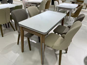 Dining Table Rectangular Glass S2413 | FONDHOUSE