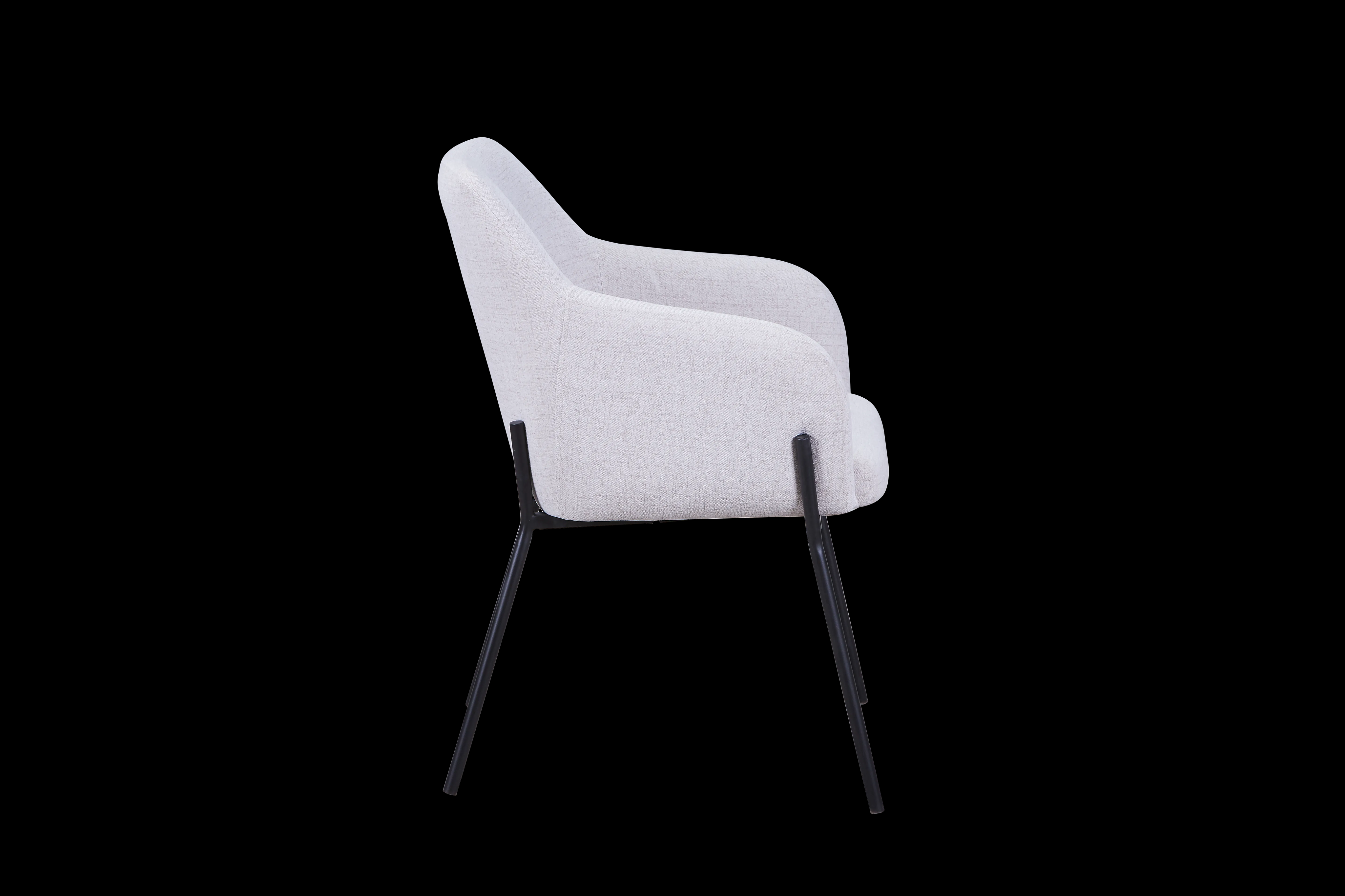 Dining Chair Fabric with Metal Black Powder Coating Legs HTC0626 | HOMETREE