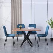 Rectangular Dining Table 120x80cm Wooden/Black AWS021UK | LEUKHOUSE
