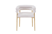 Gold Chromed Dining Chair HT04 | Fondhouse